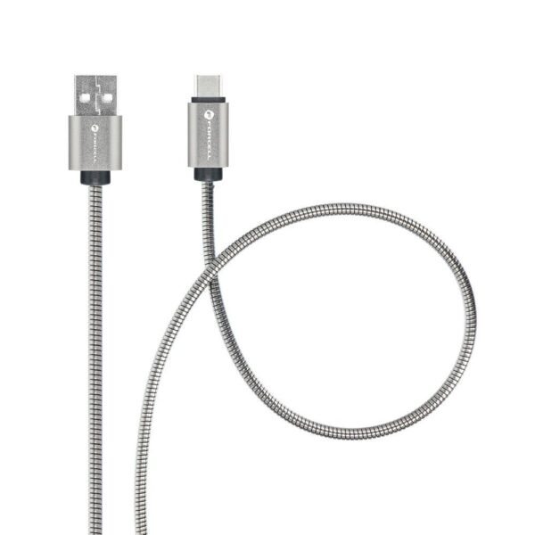 FORCELL F-ENERGY Metal C234 cable USB A to Type C QC3.0 2,4A 12W 1 m silver – Bild 3