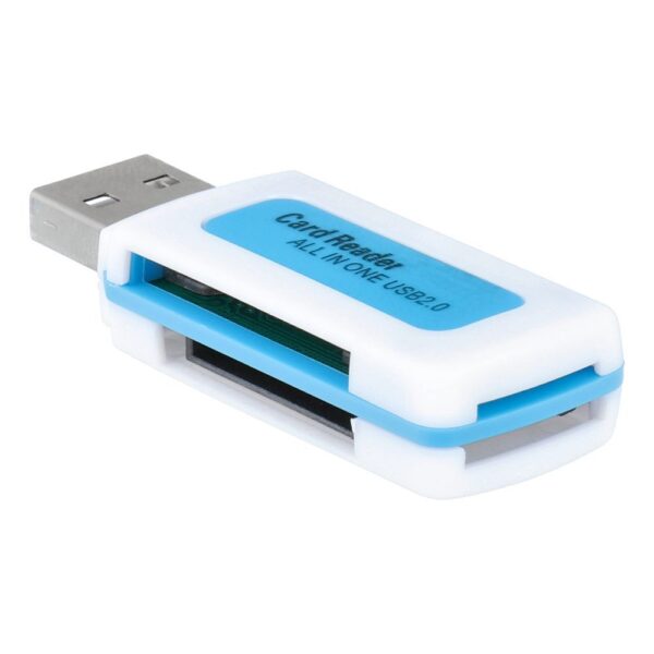 Memory Card Reader USB 2.0 blue white – Bild 4