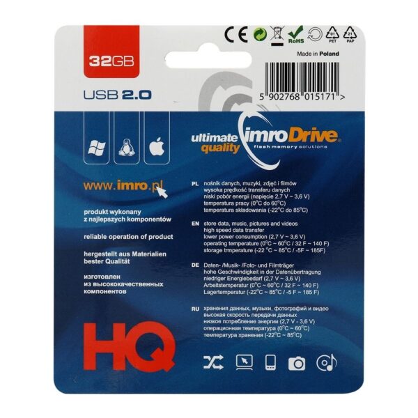 IMRO pendrive BLACK 32GB USB2.0 – Bild 2