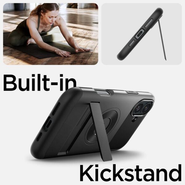 SPIGEN case SLIM ARMOR MAG compatible with MagSafe for IPHONE 16 black – Bild 2