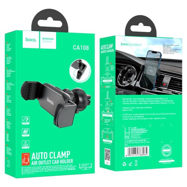 HOCO car holder to air vent CA108 black – Bild 4