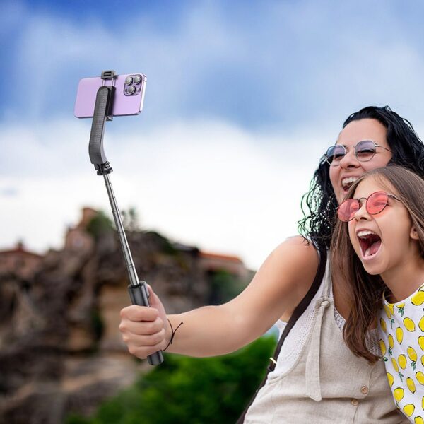 HOCO selfie stick with bluetooth remote control tripod K20 black – Bild 2