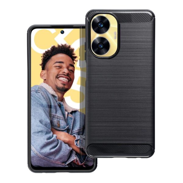 CARBON case for REALME C55 black – Bild 2
