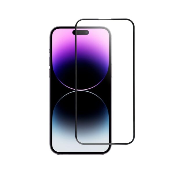 Tempered Glass Blue Star - APP IPHONE 14 Pro Max 5D Full Cover black – Bild 5