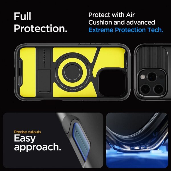 SPIGEN case SLIM ARMOR MAG compatible with MagSafe for IPHONE 16 Pro black – Bild 2