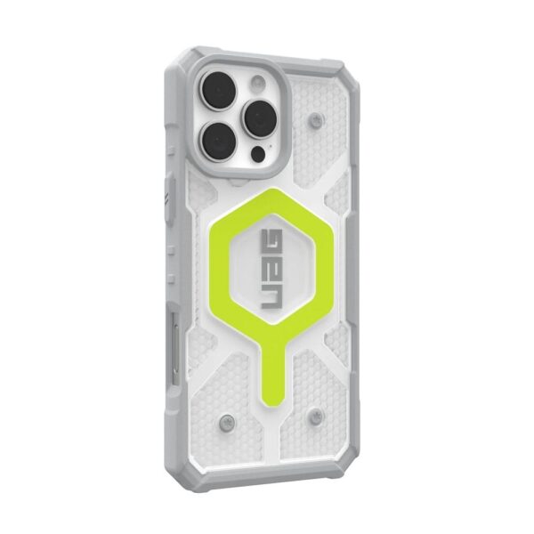 Case (UAG) Urban Armor Gear Pathfinder Clear compatible with MagSafe for IPHONE 16 Pro Max active neon – Bild 5