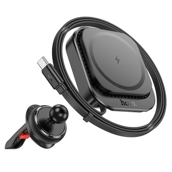 HOCO magnetic car holder for air vent compatible with MagSafe HW23 black – Bild 4