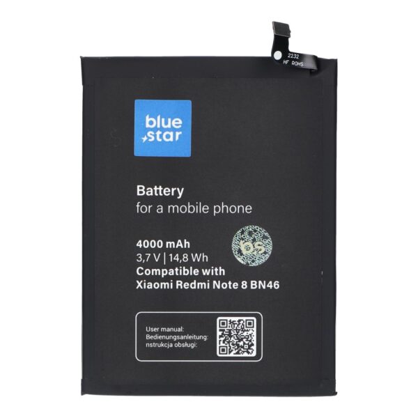 BLUE STAR battery for XIAOMI REDMI NOTE 8 / NOTE 8T / REDMI 7 (BN46) 4000 mAh