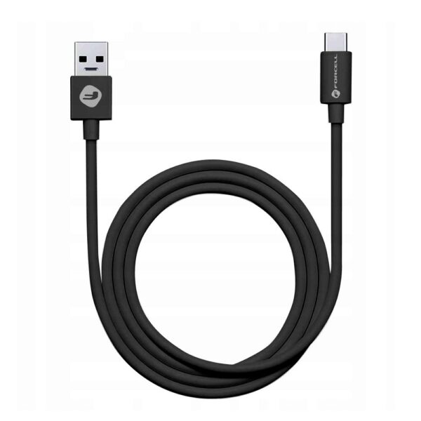 FORCELL C319 cable USB A to Type C 2,1A TUBE 1 m black – Bild 3