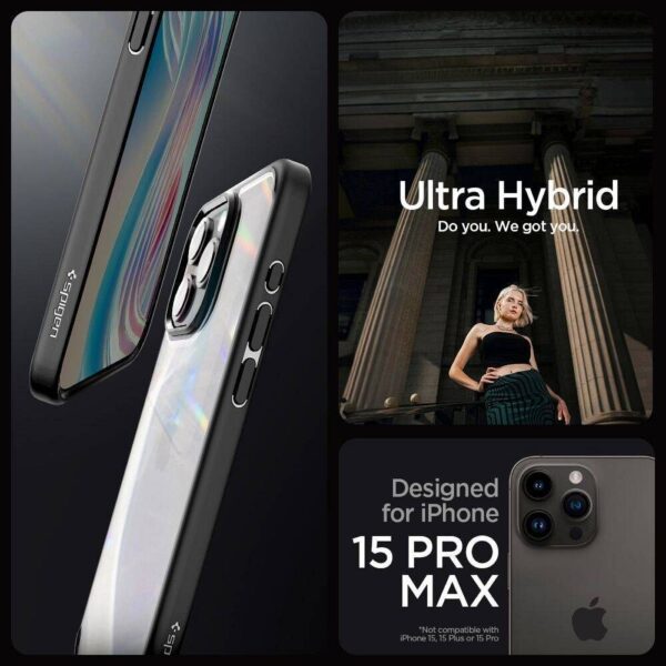 SPIGEN case ULTRA HYBRID for IPHONE 16 Pro Max matte black – Bild 4