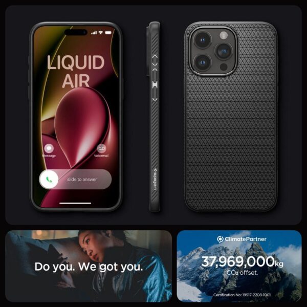 SPIGEN case LIQUID AIR for IPHONE 15 Pro Max matte black – Bild 5