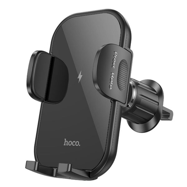 HOCO car holder with wireless charging for air vent 15W HW4 black – Bild 2