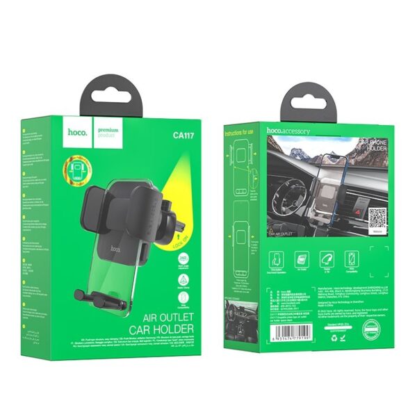 HOCO car holder to air vent CA117 space black – Bild 3