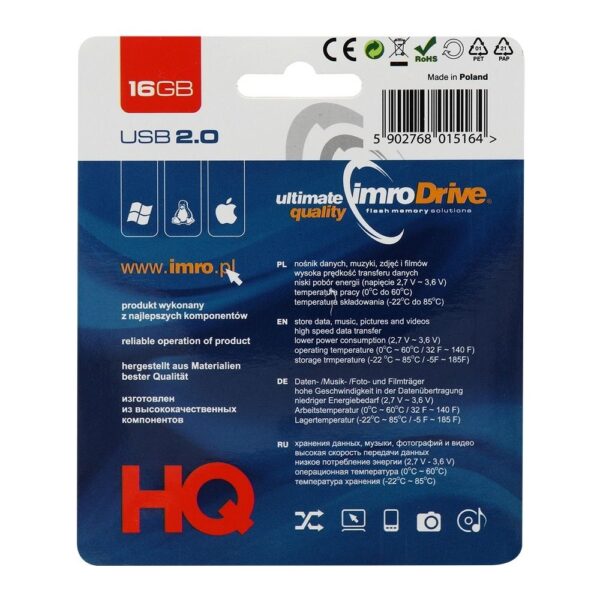 IMRO pendrive BLACK 16GB USB2.0 – Bild 2