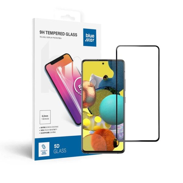 Tempered Glass Blue Star - SAMSUNG A51 Full Face (full glue with frame/small size) - black Tempered Glass Blue Star – Bild 3