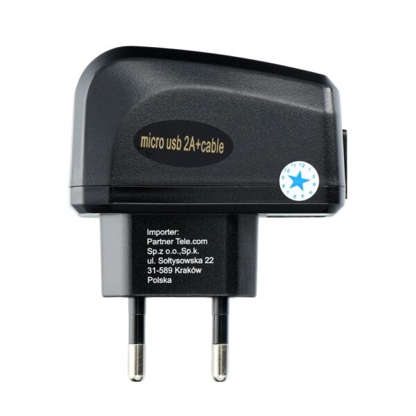 BLUE STAR LITE travel charger 2A 10W USB A + cable USB A to Micro USB TFK-TC-1095B black – Bild 5