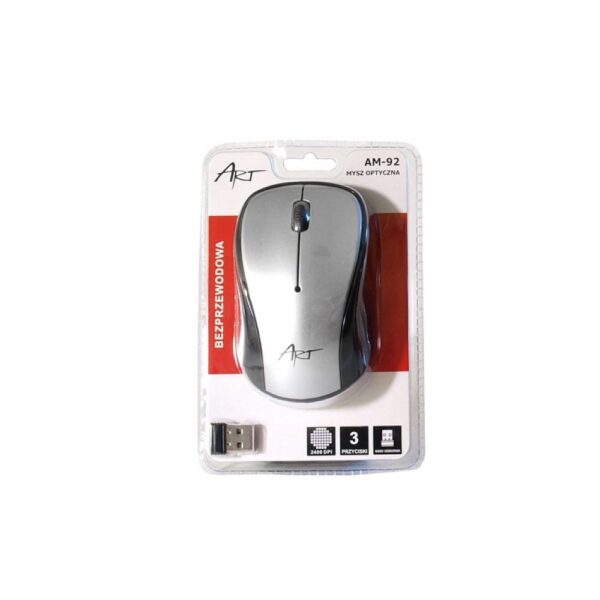 ART wireless computer mouse 2400 dpi AM-92 silver – Bild 2