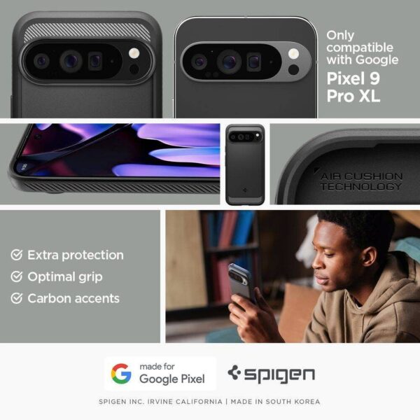 Case SPIGEN case RUGGED ARMOR for GOOGLE Pixel 9 Pro XL matte black – Bild 3