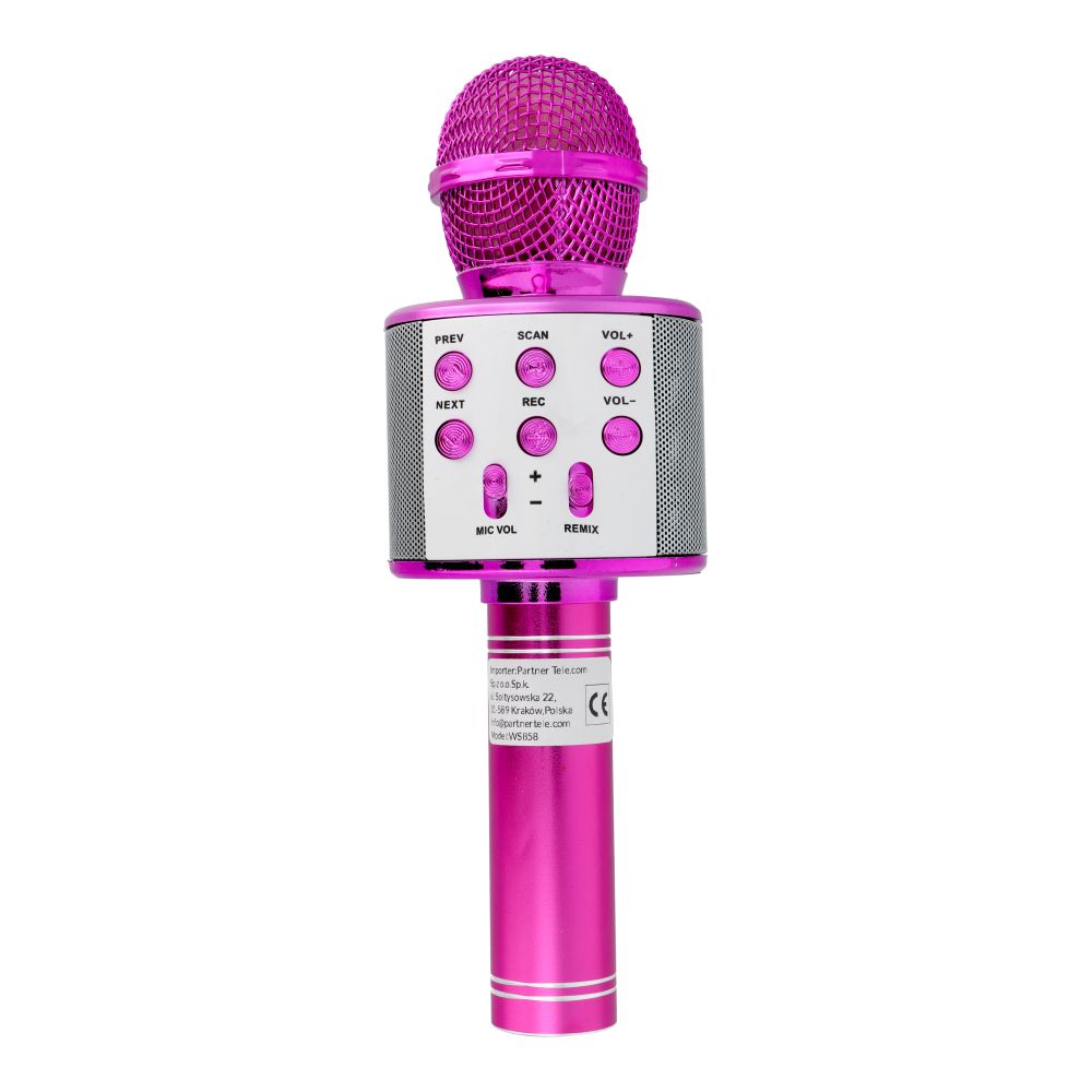 Multimedia karaoke microphone CR58 pink