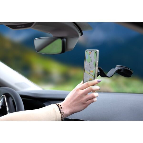 FORCELL F-Grip MagFlex car holder for phone to windshield/center console/air vent magnetic black – Bild 5