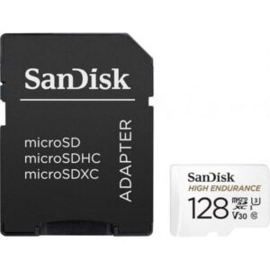 SANDISK memory card microSD 128GB 100MB/s class 10 with adapter SD