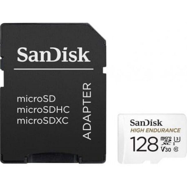 SANDISK memory card microSD 128GB 100MB/s class 10 with adapter SD