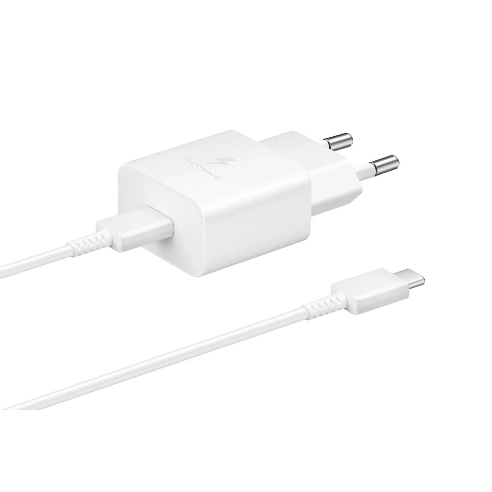 SAMSUNG original charger Type C + cable Type C to Type C PD 3A 15W EP-T1510XWEGEU white blister – Bild 2