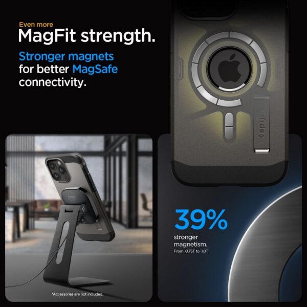 SPIGEN case TOUGH ARMOR MAG compatible with MagSafe for IPHONE 15 Pro Max gunmetal – Bild 2