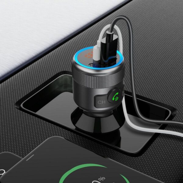 BLUE STAR transmitter FM bluetooth QC3.0 PD 42W AutoHarmony C81 grey – Bild 5