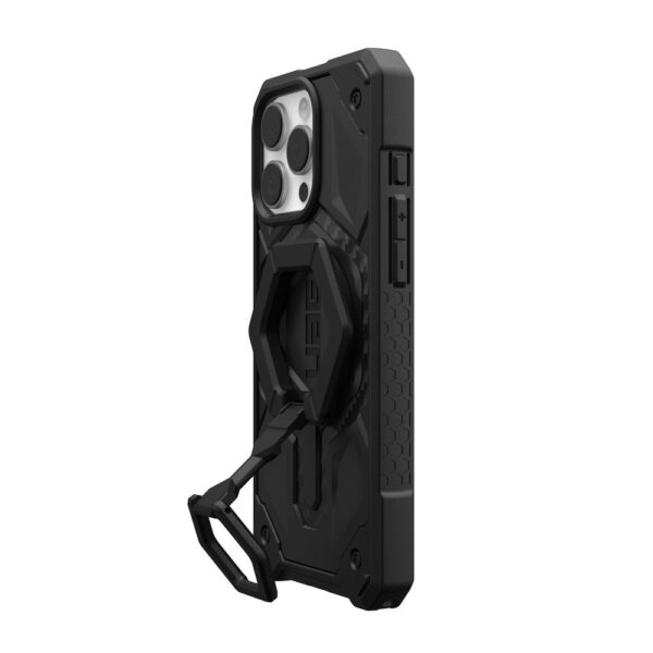 Case (UAG) Urban Armor Gear Monarch Pro MagSafe Bundle and Magnetic Ring Stand for IPHONE 16 Pro Max compatible with MagSafe carbon fiber / black – Bild 2