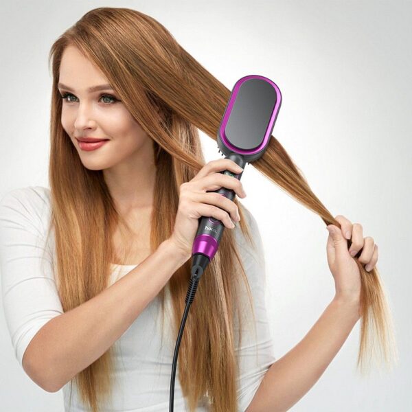 HOCO electric straightening hair comb with digital display HP44 rose red – Bild 2