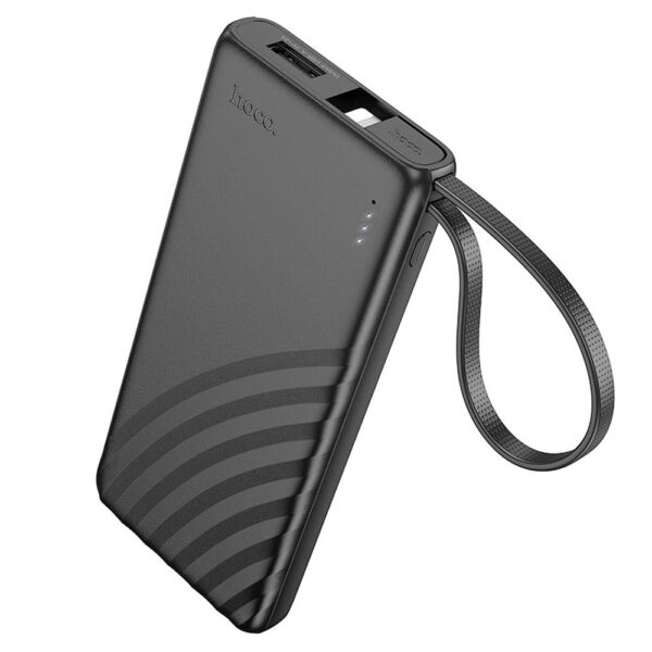 HOCO powerbank 5000 mAh with built-in cable Lightning 2A J129 black