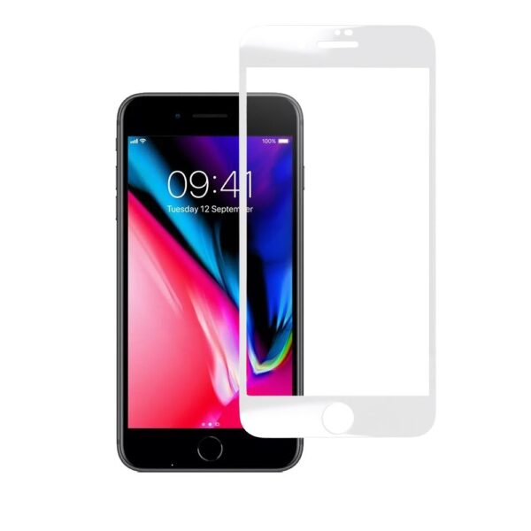 Tempered Glass Blue Star - APP IPHONE 7/8 Plus 5D Full Cover white – Bild 5