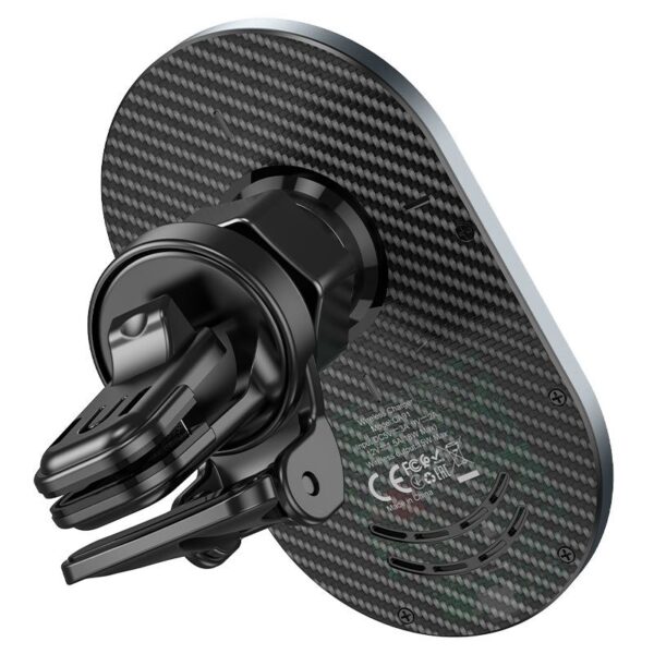 HOCO car holder with wireless charging compatible with MagSafe for air vent 15W CA91 gray – Bild 4