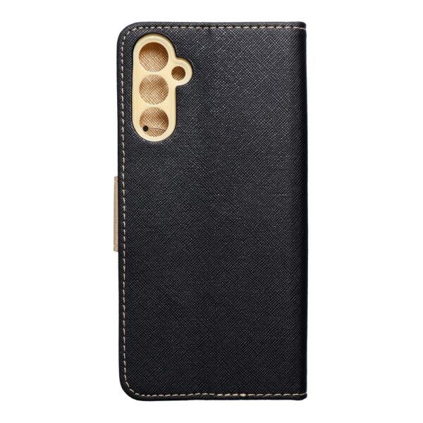 FANCY Book case for SAMSUNG A14 4G / A14 5G black / gold – Bild 5