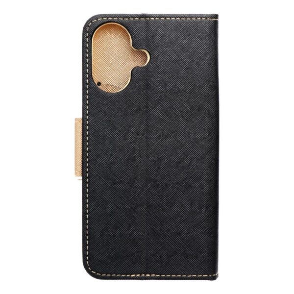 FANCY Book case for IPHONE 16 black / gold – Bild 4