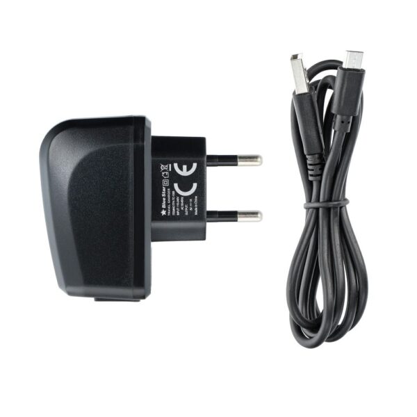 BLUE STAR LITE travel charger 1A 5W USB A + cable USB A to Micro USB TFK-TC-1095B black – Bild 4