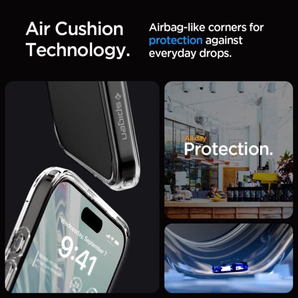 SPIGEN case ULTRA HYBRID for IPHONE 15 Pro frost clear – Bild 2