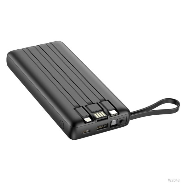 VEGER powerbank 20 000 mAh with built-in cables Micro USB / Type C / Lightning C20 (W2047) black – Bild 2