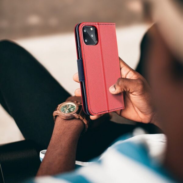 FANCY Book case for XIAOMI Redmi 9A red/navy – Bild 3