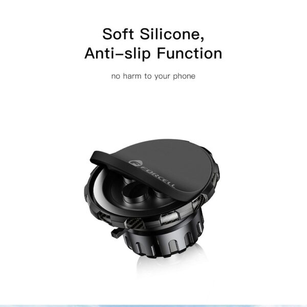 FORCELL F-Grip MagLuxe car holder for phone to windshield/center console/air vent magnetic black – Bild 4