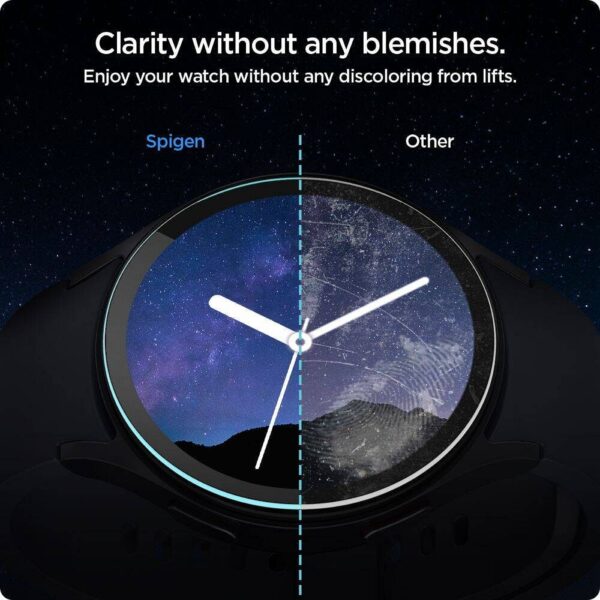 SPIGEN tempered glass GLAS.TR ”EZ FIT” 2-pack for SAMSUNG Galaxy Watch 7 (40 mm) clear – Bild 2