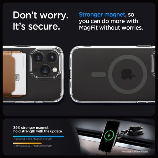 SPIGEN case ULTRA HYBRID MAG compatible with MagSafe for IPHONE 15 Pro Max graphite – Bild 5