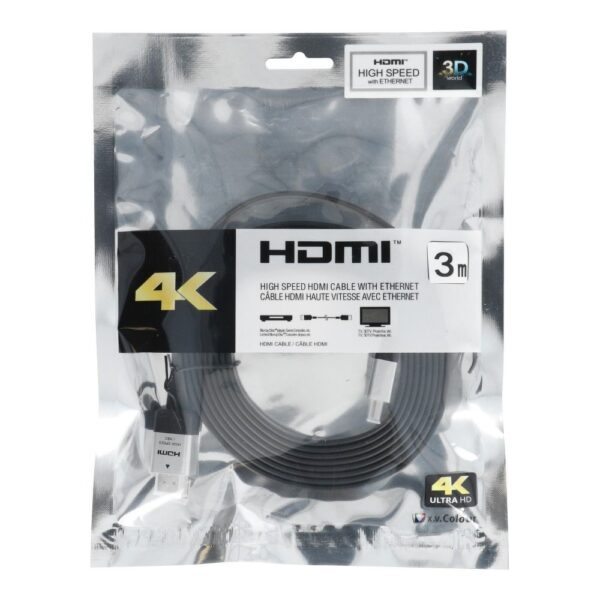 Cable HDMI to HDMI 4K 60Hz High Speed with Ethernet ver. 2.0 BLISTER 3 m black – Bild 3