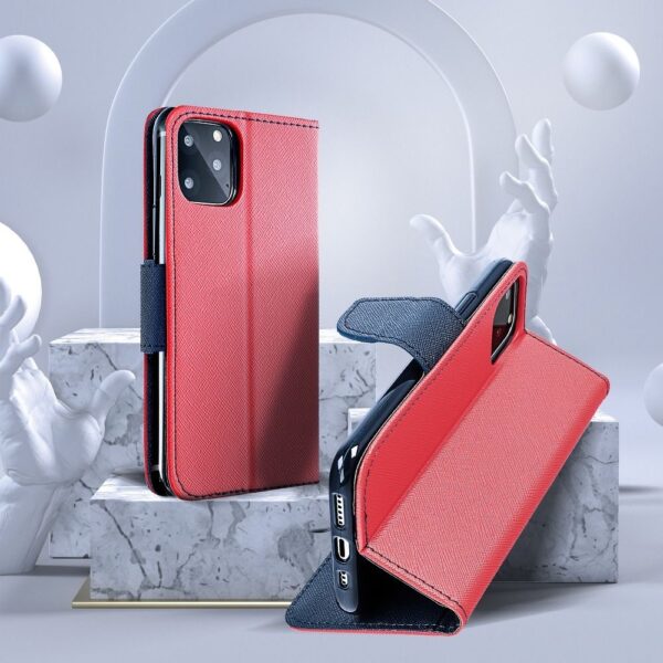 FANCY Book case for XIAOMI Redmi 9A red/navy – Bild 4