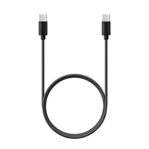 Cable Type C to Type C PD QC 3A 60W C296 (long conector 8mm) 1 m black