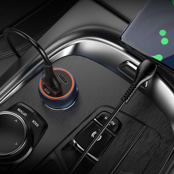 HOCO car charger USB A + Type C PD QC3.0 3A 20W Z46A sapphire blue – Bild 3