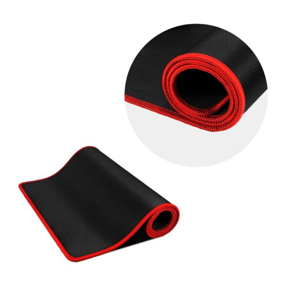 Gaming mousepad 300 x 240 x 3 mm black with red stitching – Bild 3