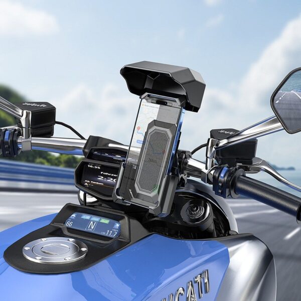 HOCO bike / motorcycle holder for mobile H31 Wild Wolf black – Bild 5