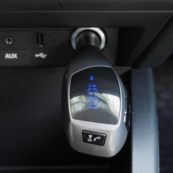 Transmitter FM bluetooth + USB reader + memory card reader X5 black sliver – Bild 5